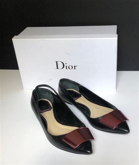 dior black flats|christian Dior ballet flats.